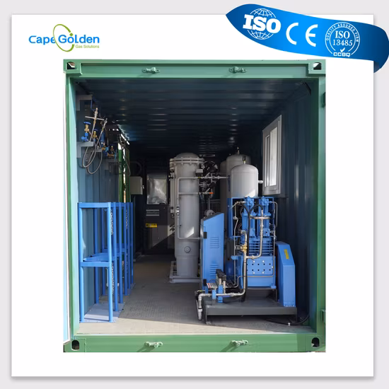Generador de oxígeno Psa en contenedores Plug and Play más sistema de llenado de cilindros de oxígeno No necesita instalación ni capacitación